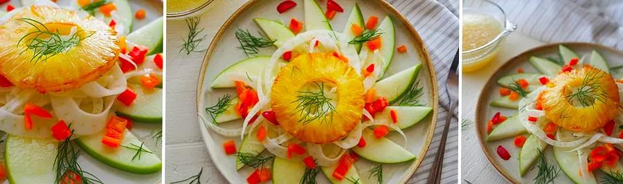 Charred Pineapple & Fennel Salad