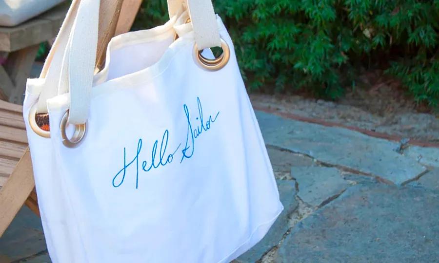 Ahoy Sailor! DIY Grommet Tote