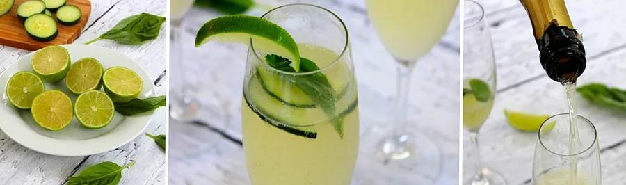 Cucumber Lime Basil Prosecco Spritzer Recipe