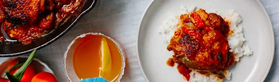 Savory Chicken Stew with a Rum Fizz