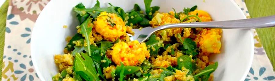 Quinoa Salad with Caribbean Shrimp