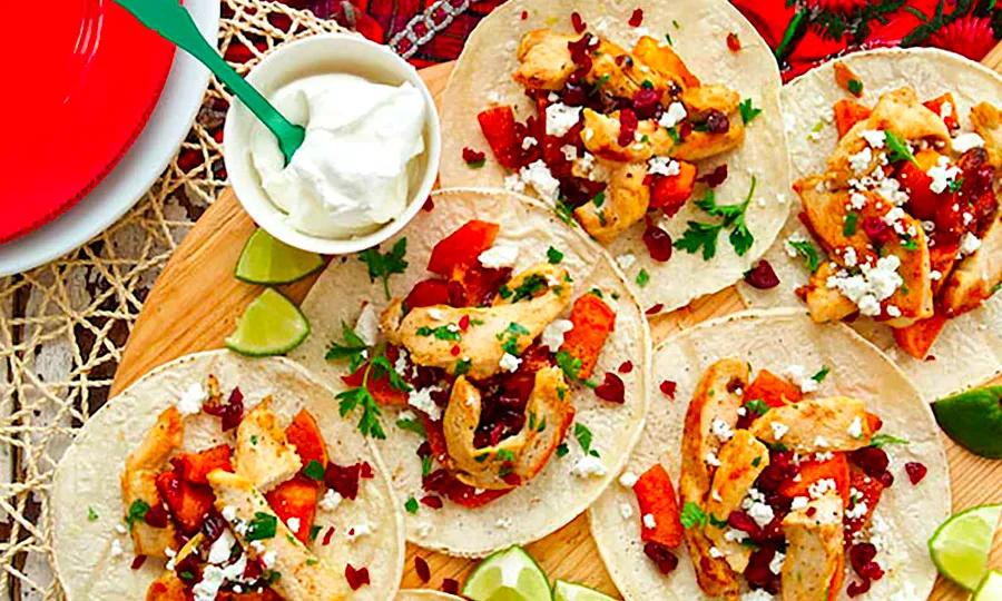 Turkey Tacos with Roasted Butternut Squash