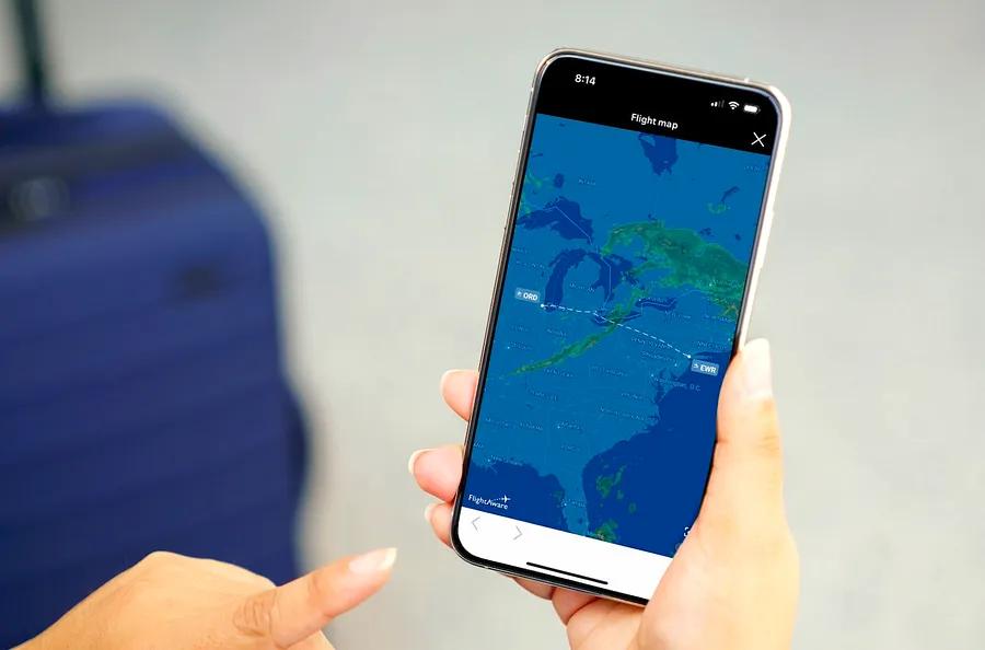 The new United app feature displays live radar and flight paths to show weather impacts.