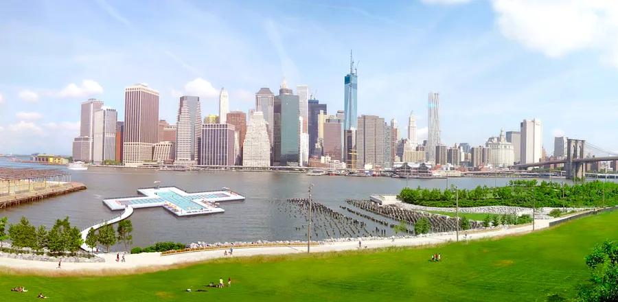 An Exciting New Floating Pool with Stunning Skyline Views is Coming to New York City’s East River