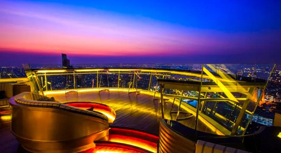 In Bangkok, you'll find the highest outdoor whisky bar in the world.