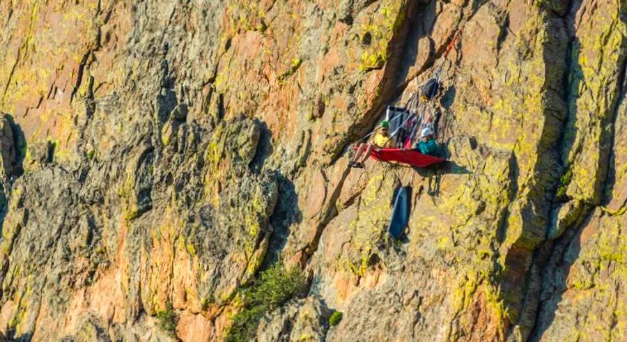 Experience camping on the edge of a cliff in Estes Park, Colorado