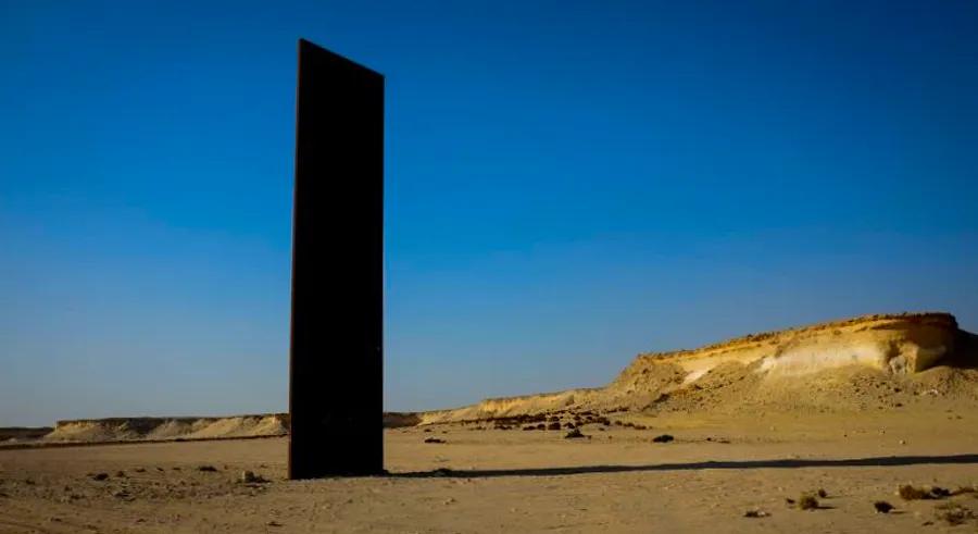 The towering monoliths in the desert of Qatar