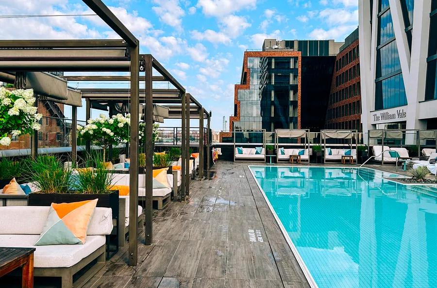 The William Vale hotel in Brooklyn offers a tranquil retreat from the hustle and bustle of city life