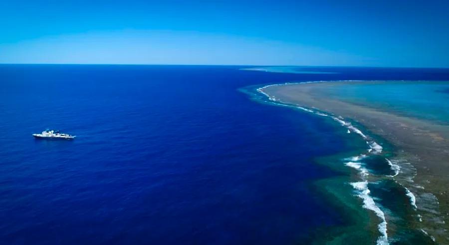 A monumental coral reef taller than the Empire State Building has been uncovered in Australia