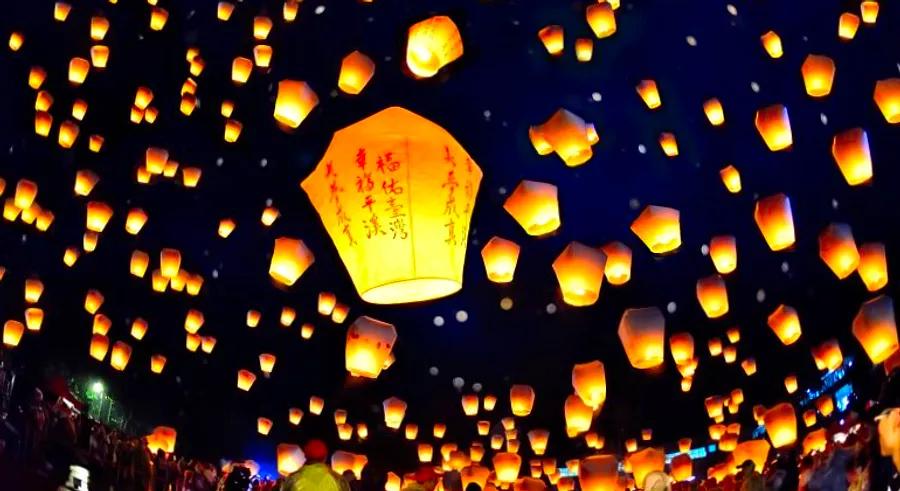 In a village in Taiwan, the night sky is transformed into a glowing canvas of wishes, as thousands of lanterns rise into the air, each carrying a personal message or hope.