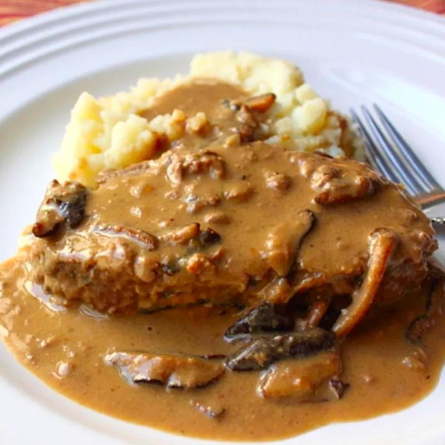 Savory Creamy Mushroom Meatloaf