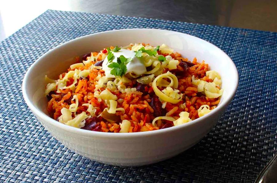 Delicious Baked Rice and Beans