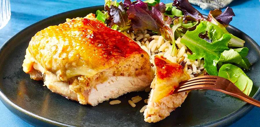 Roasted Stuffed Chicken Breasts with a Savory Filling