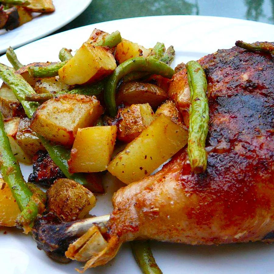 Greek-Style Lemon Chicken and Roasted Potatoes