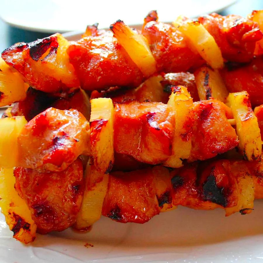 Grilled Hawaiian Chicken and Pineapple Skewers