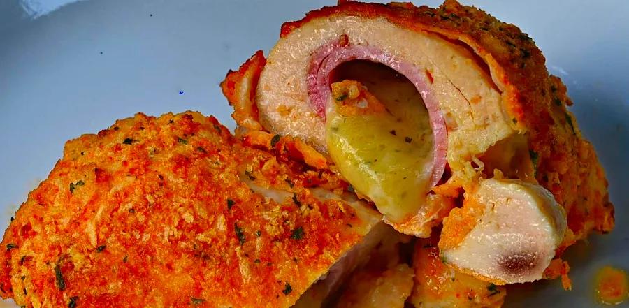 Crispy Air Fryer Chicken Cordon Bleu