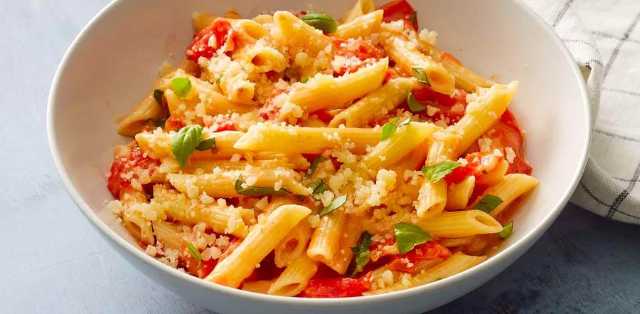 Tomato Basil Penne Pasta Dish