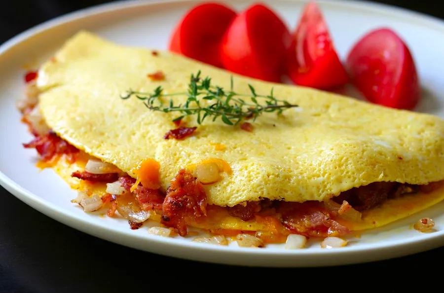 Savory Bacon and Sweet Onion Omelet