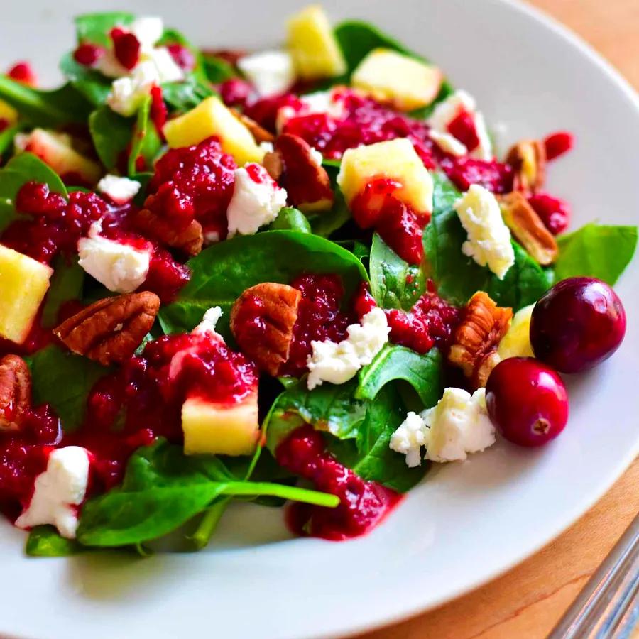 Autumn Salad with Cranberry Vinaigrette