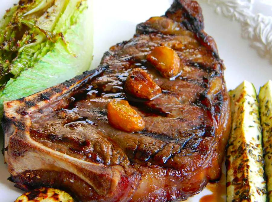 Garlic-Infused Steak with Roasted Garlic