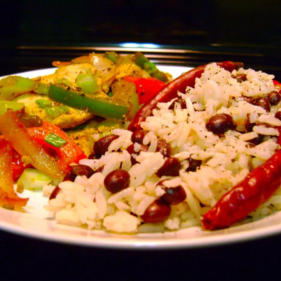 Coconut Rice with Black Beans Delight