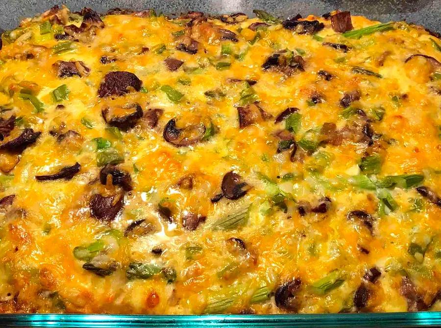 Overnight Asparagus and Mushroom Strata