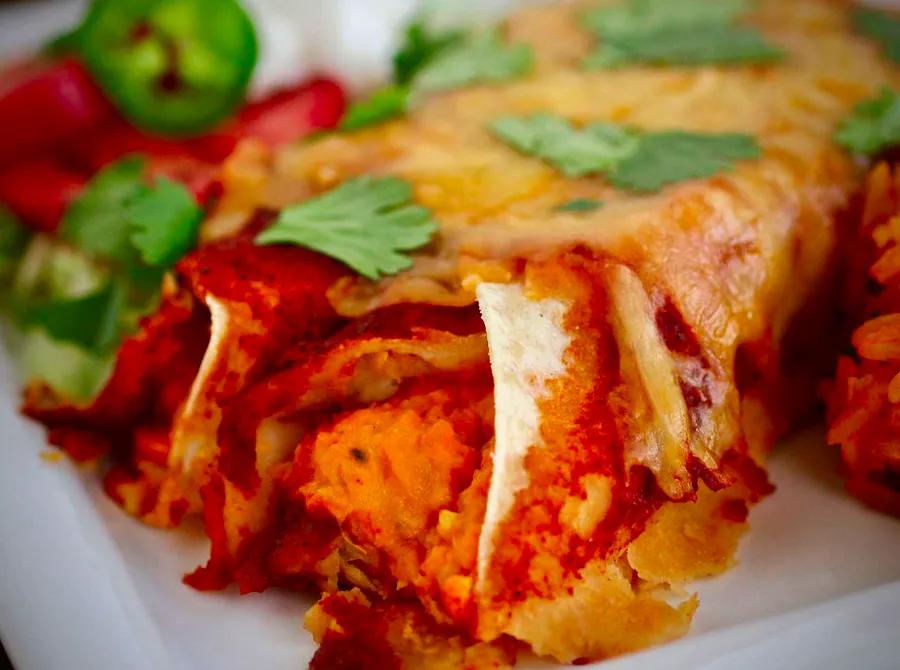 Creamy Sweet Potato Enchiladas