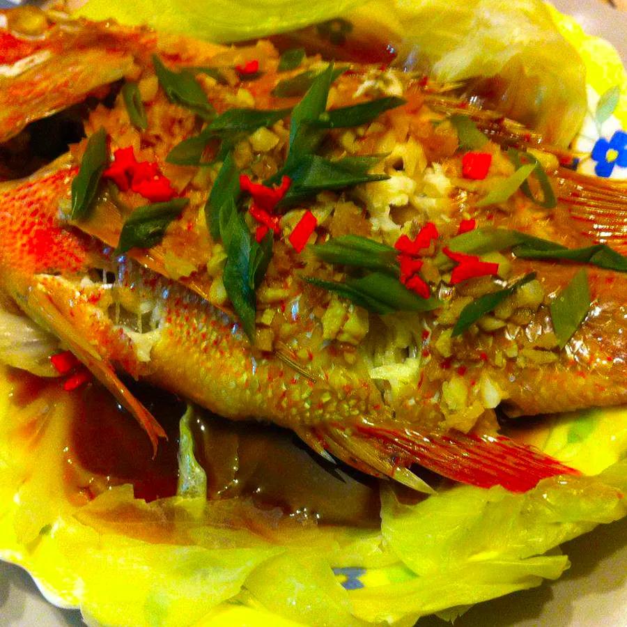 Chinese-Style Steamed Fish Dish