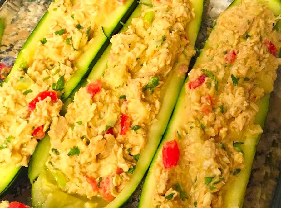 Tuna-Stuffed Zucchini Boats