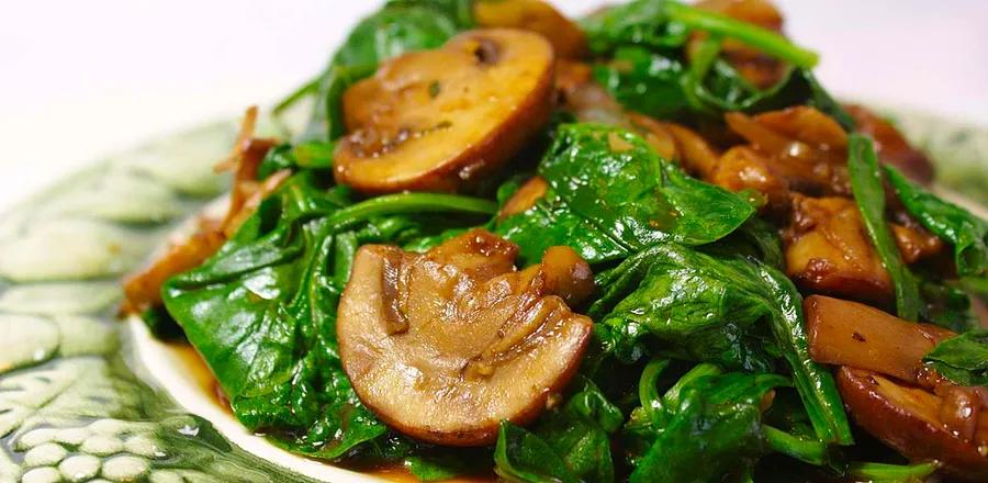 Sautéed Mushrooms and Spinach with an Italian Flair