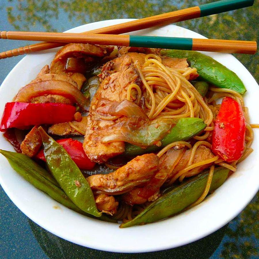 Pork Lo Mein Dish