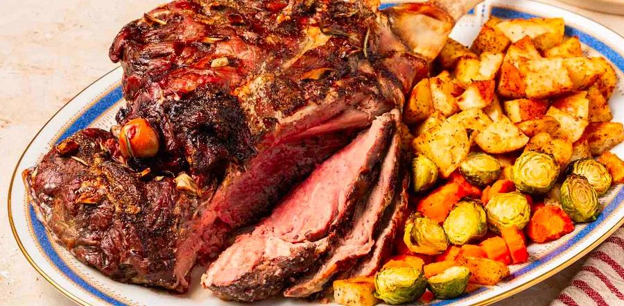 Garlic and Rosemary Roast Leg of Lamb