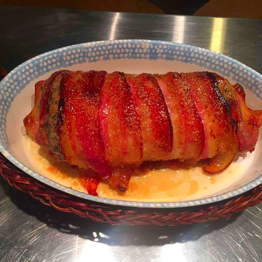 Bacon-Wrapped Pork Loin with Sweet Glaze