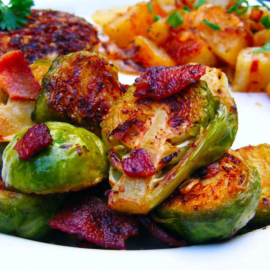 Quick Brussels Sprouts with Bacon