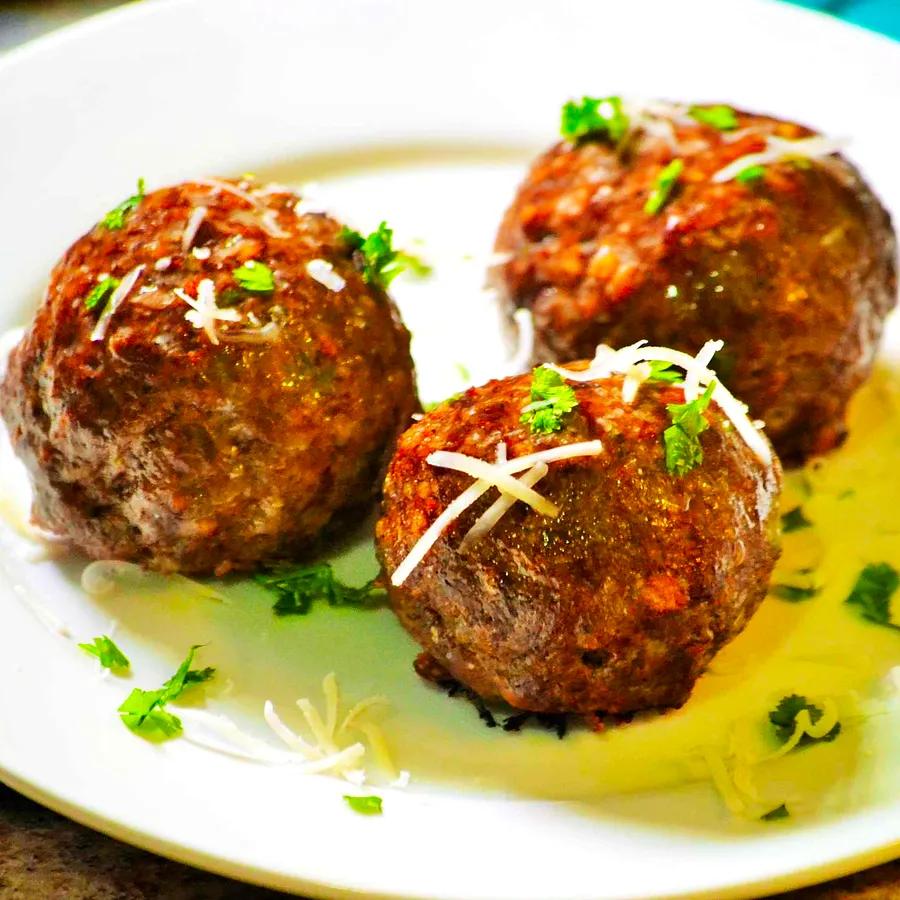 Savory Italian Baked Meatballs