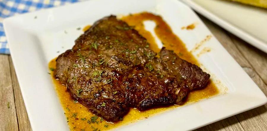 Minute Steaks with BBQ Butter Sauce