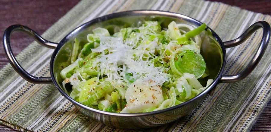 Creamy Braised Leeks