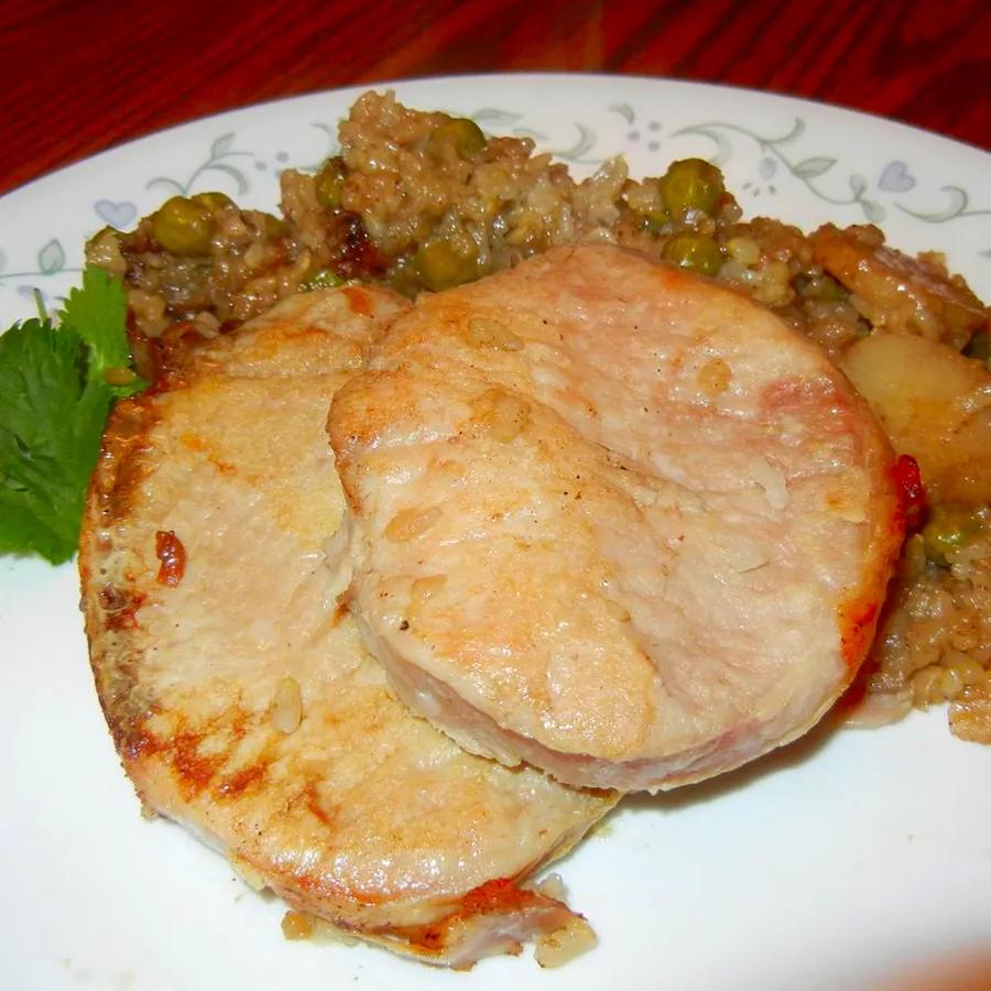 Savory Slow Cooker Pork Chops with Rice