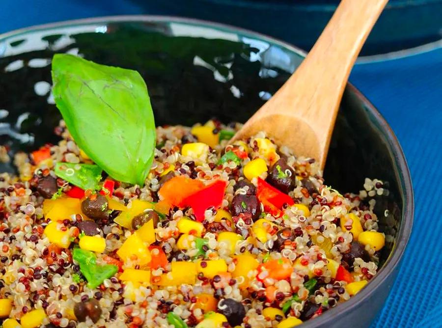 Southwestern Black Bean, Corn, and Quinoa Salad