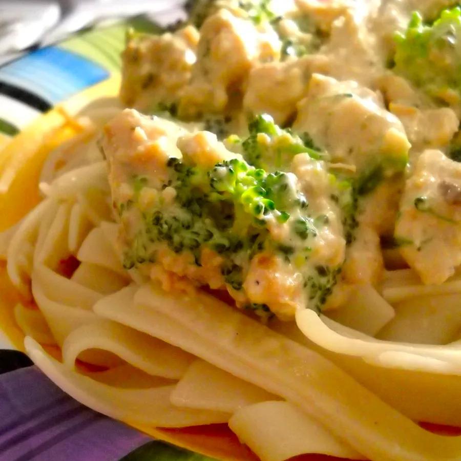 Lighter Crockpot Chicken Stroganoff