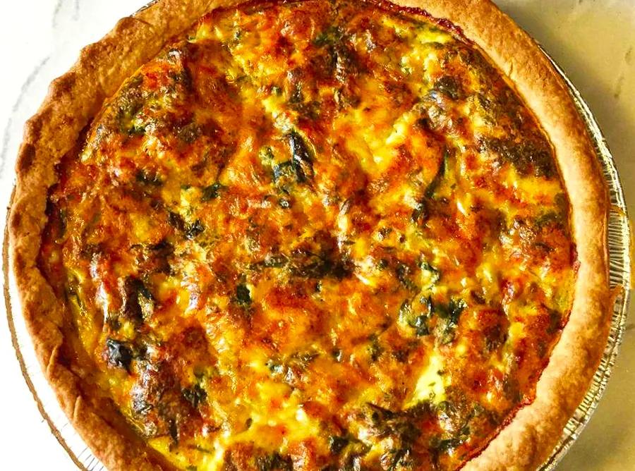 Spinach and Mushroom Quiche