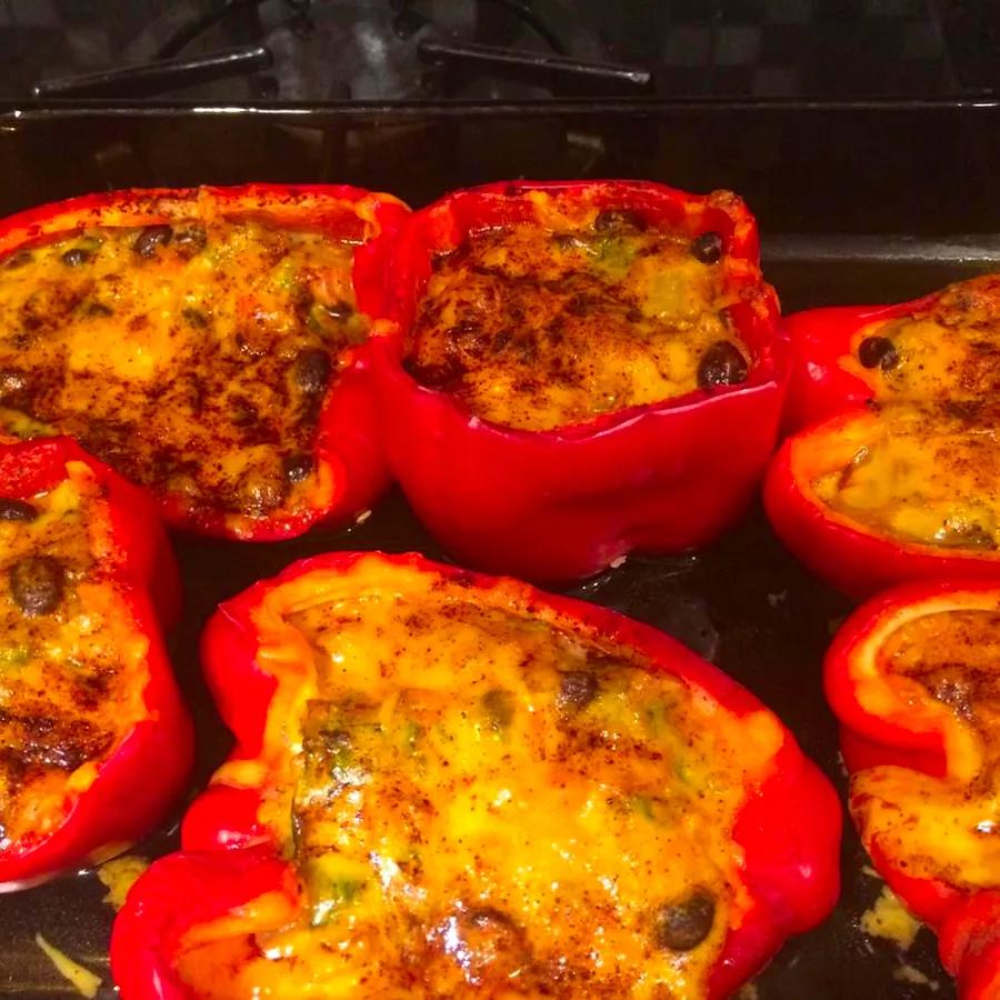 Stuffed Bell Peppers with Black Beans