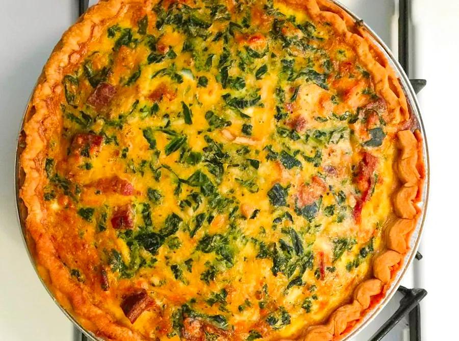 Spinach and Bacon Quiche