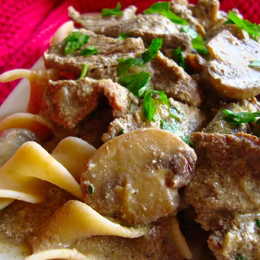 Aussie Beef and Mushroom Stroganoff