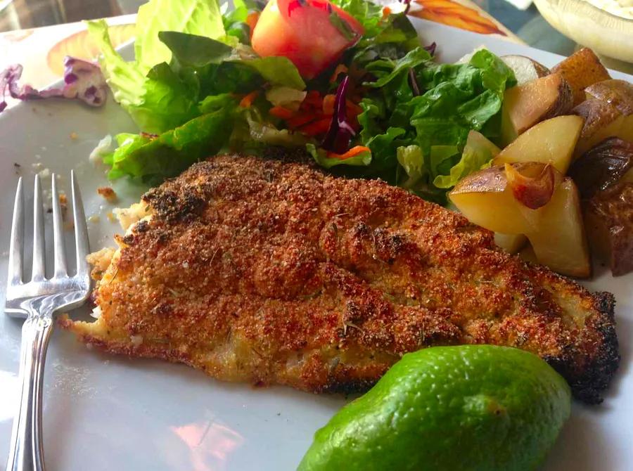 Baked Catfish with Crispy Coating