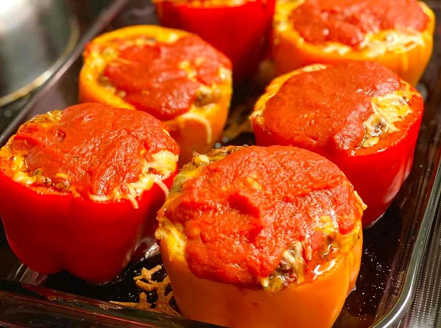 Spicy Chorizo-Stuffed Bell Peppers