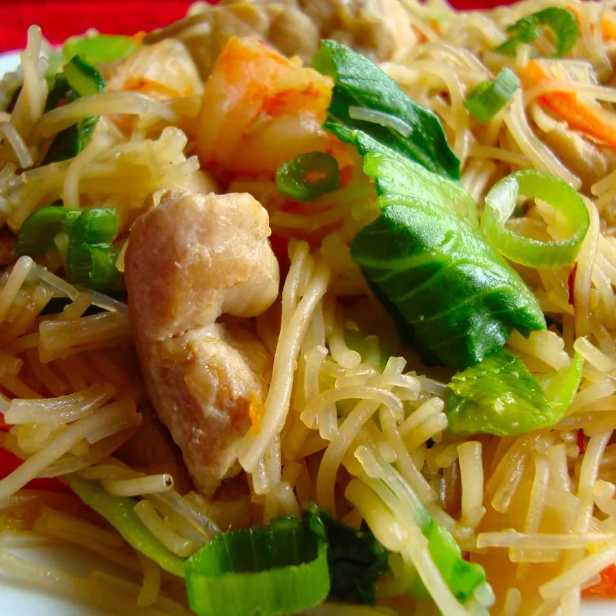 Pancit with Pork and Shrimp