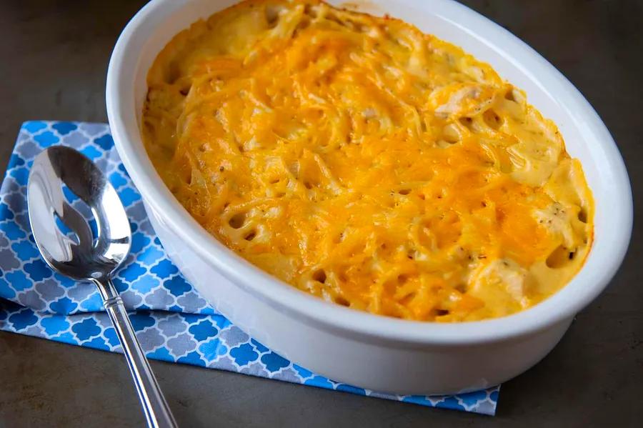 Cheesy Chicken Tetrazzini Casserole