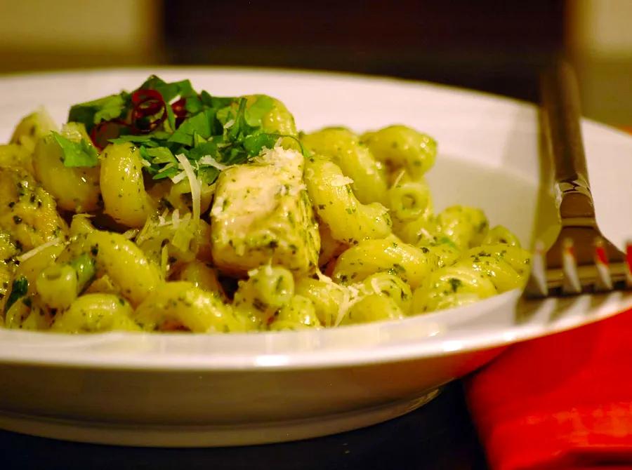 Teena's Bold Spicy Pesto Chicken Pasta