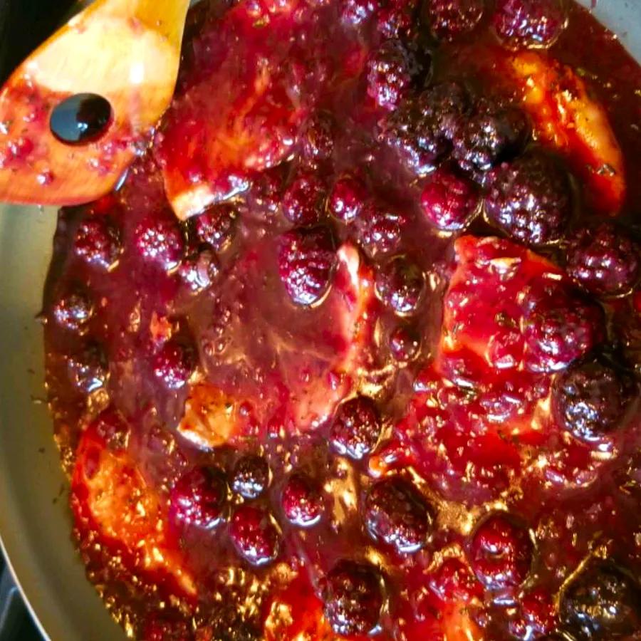 Blackberry Port Sauce Pork Chops